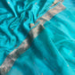 Raw Silk- Silk Dupion-3 Pcs Suit Set-Blue