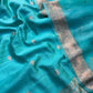 Raw Silk- Silk Dupion-3 Pcs Suit Set-Blue