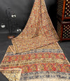 Handblock Kalamkari Chennuri Silk Saree in Red