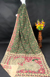 Kalamkari Cotton Saree in Green