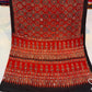 Ajrakh Block Printed Modal Silk Saree with Mirror work in Red