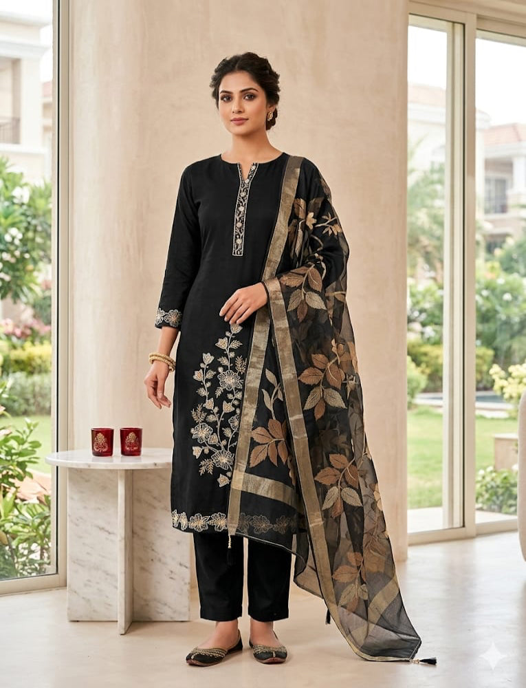Cotton Suit in Black
