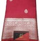 Red Kanjivaram Silk Saree | Bridal Silver Zari Wedding Wear for Women
