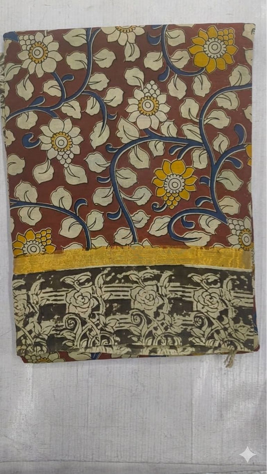 Handblock Kalamkari Nellore Silk