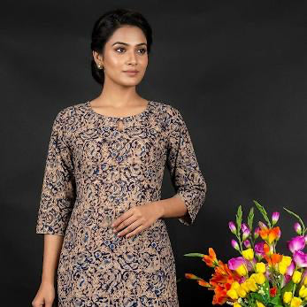 Kalamkari Kurta in Black