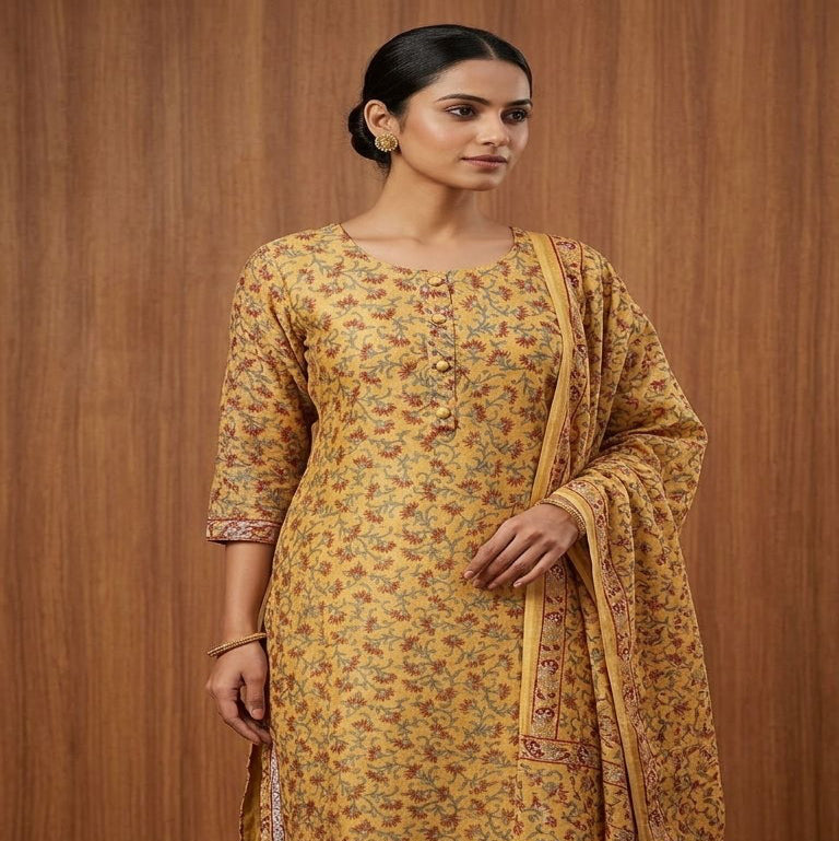 Kota Doriya Suit-Yellow