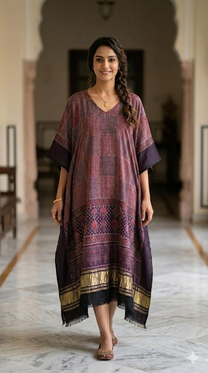 Ajrak Modal Kaftan