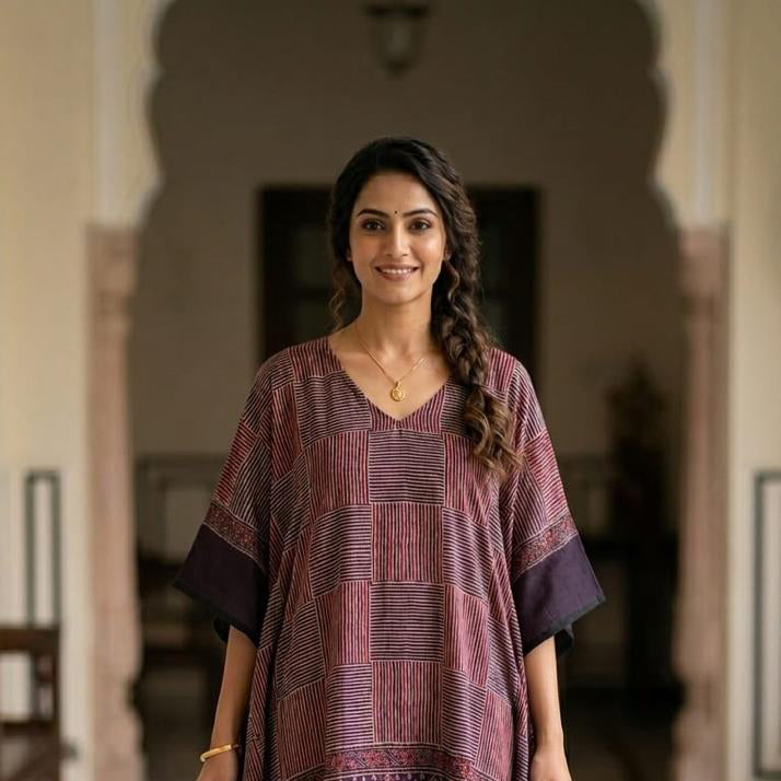 Ajrak Modal Kaftan