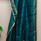 Stunning Matka Silk in Green with zari work