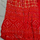 Gharchola Bandhej Saree in Gaji Silk in stunning shade of red