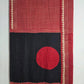 Ajrakh Block Printed Modal Silk Saree in Red
