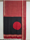 Ajrakh Block Printed Modal Silk Saree in Red