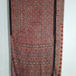 Ajrakh Block Printed Modal Silk Saree in Rust