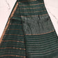 Exclusive silk linen sarees with stripes in gold