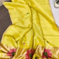 Exclusive tissue silk linen hand jamdani weaving with paithani pallu