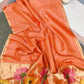 Exclusive tissue silk linen hand jamdani weaving with paithani pallu