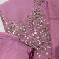 Pink Mukaish Kamdani Suit in Mul Cotton