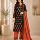 Bagh Print Office Suit — 3 Pc. Stitched Set