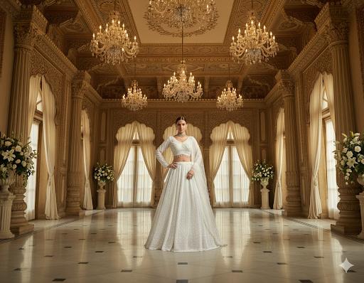 Graceful & Heavenly Looking Silver Embroidered Lehenga | Wedding Lehengas