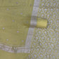Yellow Pure Khaddi Georgette Banarasi Dress material | 3 Piece Silk Suit Set | Wedding Special