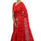 Dhakai Jamdani Saree Red
