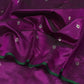 Chanderi Pattu Silk Saree – Purple with Silver Buti & Green Border